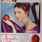 1958 Ponds Angel Face Make-up Ad 24K Gold design