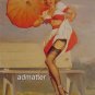 Fire Hot Pin-up Girl Poster Gil Elvgren Mounted 9X12