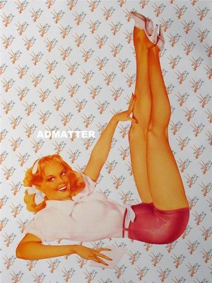 Pin-up Girl Topless A. Vargas 2-Sided Fire Hot Babes!