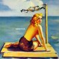 Gil Elvgren Pin-up Girl Print 10X12 Sailing with Bra!
