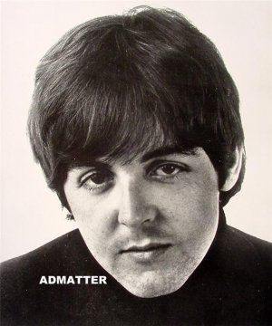 Old 2-Sided Beatles on Horseback Poster Paul McCartney