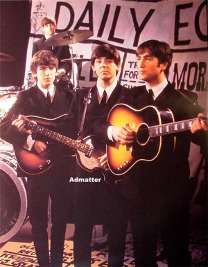 Vintage Mounted Beatles Pin-up Poster MINT!