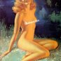 2-Sided Pin-up Girl Print Topless HOT 8X10