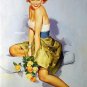 2-Sided Pin-up Girl Print Topless HOT 8X10