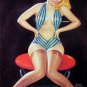 2-Sided Peter Driben Pin-up Girl Print HOT Photo!