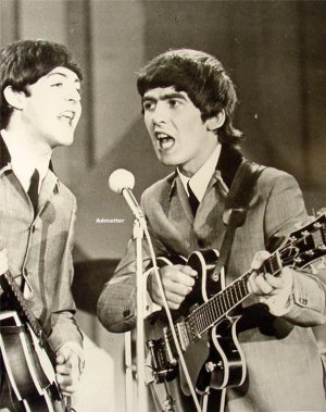 Beatles 2-Sided 12X14 Pin-up Poster McCartney Harrison