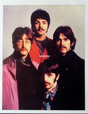 Old Beatle Pinup Poster Lennon McCartney Harrison Ringo