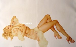 Vargas Pinup Girl 2-SIDED Centerfold print Jane Russell