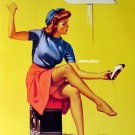 Gil Elvgren Pin-up Girl 10X12  Sexy 1942  Hitchhicker!