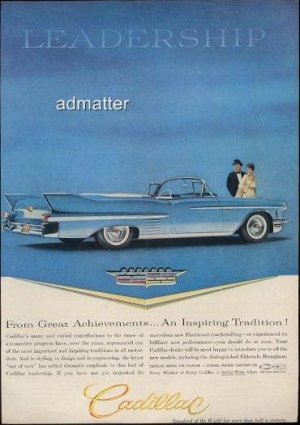 Original 1958 Cadillac car Ad awesome advertisement