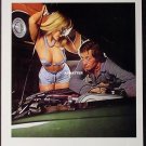 Sexy Vintage 2-sided Pinup girl print 1 side Topless