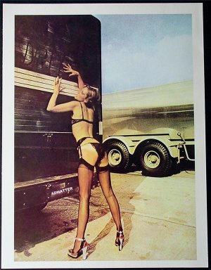 Sexy Old 2-sided Pin-up girl print Trucker's Delight!