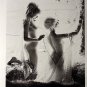 Old  2-sided pinup girl print Topless Artist Painting