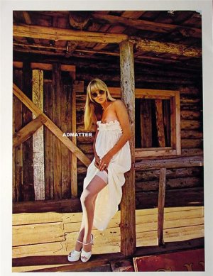 Vintage 2-sided pinup girls print 2 Sexy Topless Babes