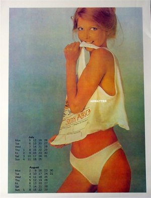 Vintage Sexy Pin-up poster print Hot South Africa Babe!