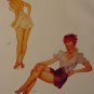 Vargas Topless Red Head Pin-up Girl 11X18 Centerfold