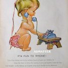 1958 Bell Telephone Ad Awesome Baby Advertisement