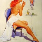 Fire hot pin-up girl print  Sexy Red Head long Legs!