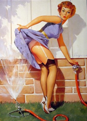 Pinup Girl 2 Sided poster Elvgren Ekman Insanely Sexy!
