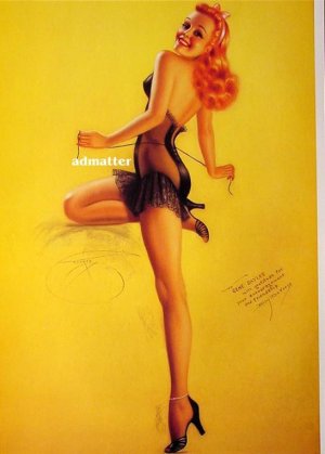 Sexy Pin-up Girl Poster Billy DeVorss 9X12 Smoking Hot!