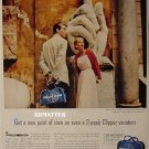 1958 Pan Am Clipper Jet Plane Ad vintage Airlines print