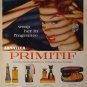 1959 Max Factor Perfume Cologne Ad Sexy Red Head Model