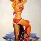 9X12 Pin-up Girl Poster Print Joyce Ballantyne Fire Hot