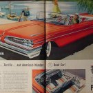 1959 Red Pontiac Convertible Car Ad 2-page centerfold