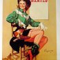 Vintage Gil Elvgren Cowgirl Pinup Girl Poster Hot Photo
