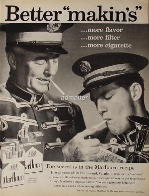 1959 Marlboro Man cigarette Ad vintage advertisement