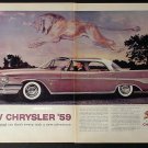 Huge 1959 Chrysler New Yorker Car Ad Flying Lion Cool!