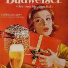 1959 Budweiser Beer Ad nice vintage advertisment