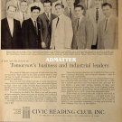 RARE 1958 Civic Reading Club Ad Original advertisement