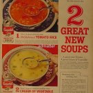 1959 Campbells Soup vintage Ad new cream of vegetable