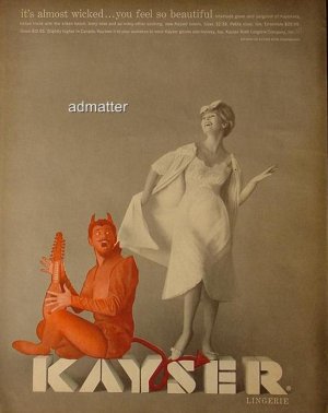1959 Kayser Lingerie Ad advertisement with red Devil