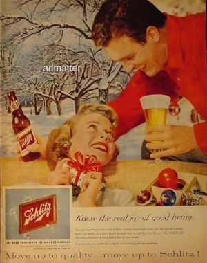 1959 Schlitz Beer Ad starring  Ray Milland Markham CBS