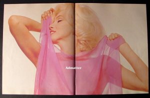RARE Marilyn Monroe 2-Sided 20X12 Pinup Poster Topless!