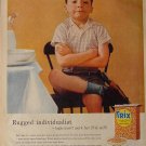 1957 Trix Cereal General Mills Ad cute little Boy!