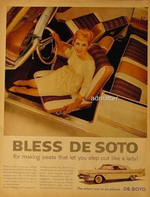 1959 DeSoto car Ad awesome advertisement swivel seats