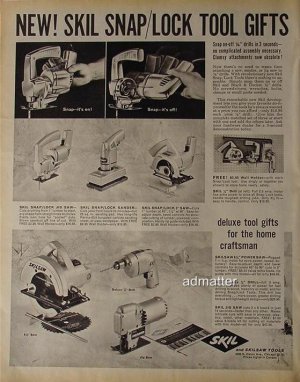 1959 Ad Skil & Skilsaw Tools vintage saw advertisement