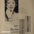1958 Bulova La Petite Diamond Watch Ad advertisement