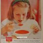 1958 Campbell Tomato Soup Ad cute little girl model.