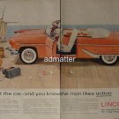 Vintage 1955 Lincoln Capri convertible car Ad huge