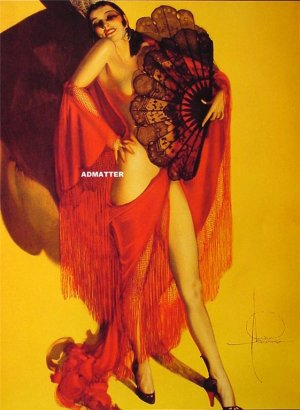 Smoking Hot Pin-up Girl Poster print Rolf Armstrong!