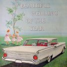 1958 Ford Galaxie & T-Bird 3 page Ad white wedding