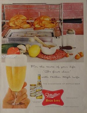 1957 Miller High Life Beer Ad vintage advertisement
