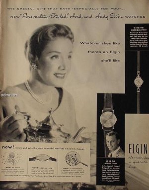 1957 Elgin Watch Ad nice vintage advertisement