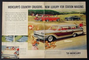 BIG 1959 Mercury Station Wagon Car Ad  20th Anniversary