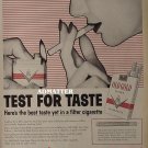 Vintage 1958 Old Gold Cigarette Tobacco Ad