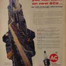 1957 AC Spark Plug Ad view of Michigan Ave Chicago